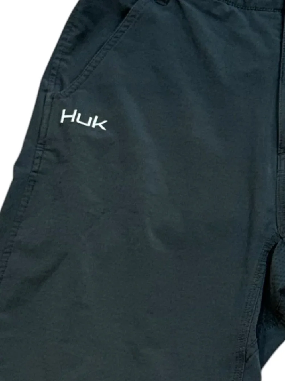 HUK Performance Bathing Suit Board Shorts Black Medium Beach Summer‎ Fishing